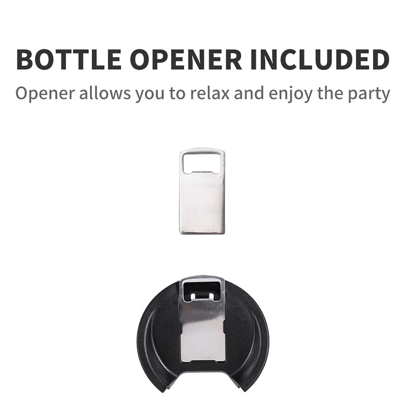 Fire Island Lighthouse Bridge 16 oz Double Walled Stainless Steel Beer Pint with Bottle Opener Built in Blue