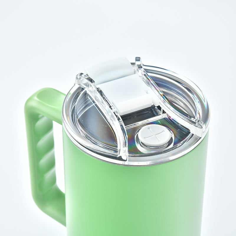 40 oz Tumbler Replacement Lids Clear Plastic Splash Resistant compatible with Stanley Adventure Quencher Travel Tumbler