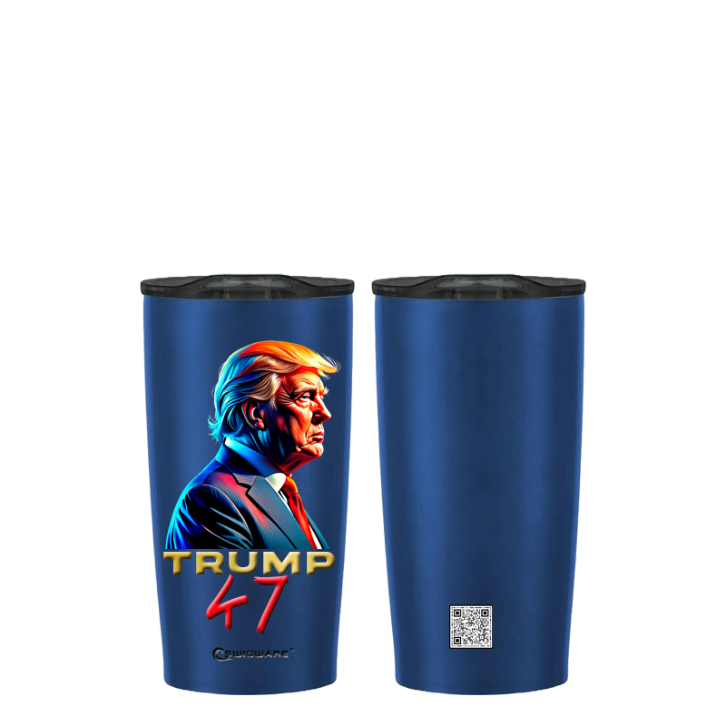 President Trump 47th President Side View 20 oz Stainless Steel Tumbler