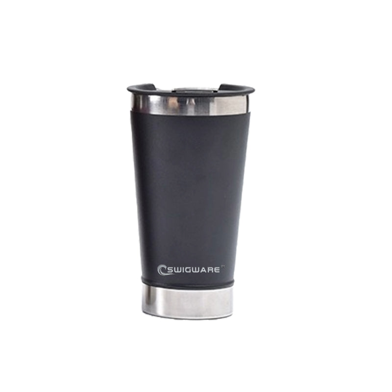 16 oz Double Walled Stainless Steel Beer Pint with Bottle Opener Built in