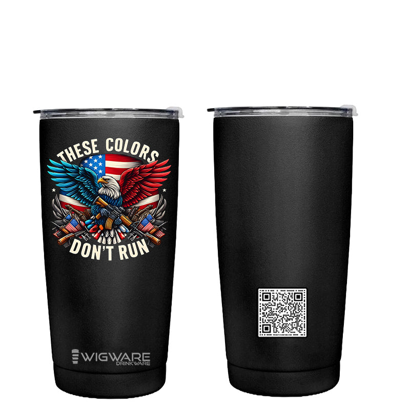 Patriotic These Colors Don't Run 20 oz Stainless Steel Tumbler Black