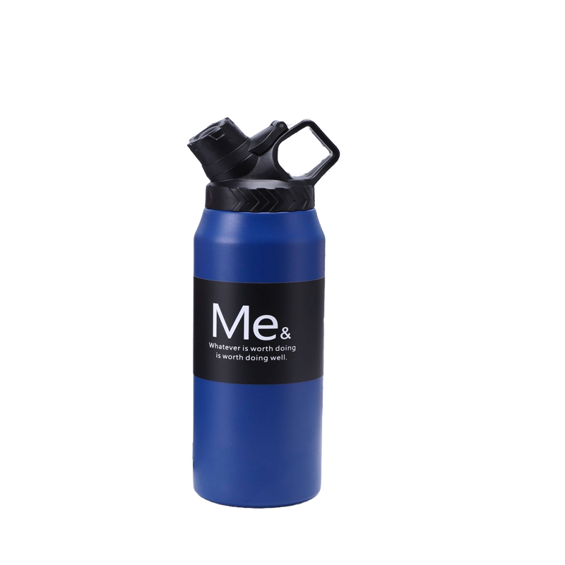 950 ml Large Capacity Stainless Steel Vacuum Cup, Portable Handle, Sports Water Bottle