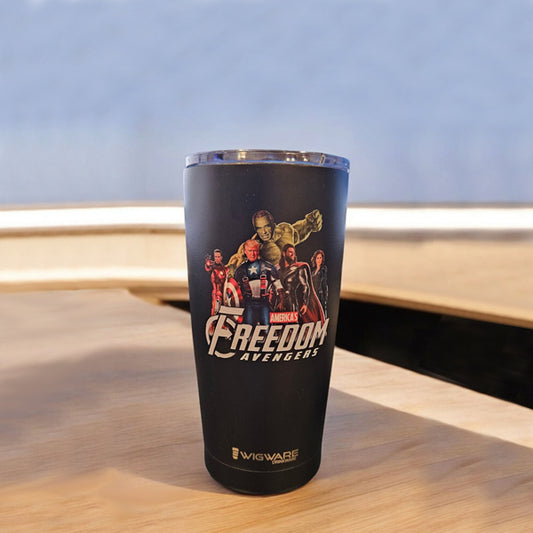 President Trump Avengers JD Vance, Elon Musk,  Vivek Ramaswamy, Tulsi Gabbard, Robert F Kennedy Jr  Black 20 oz Tumbler