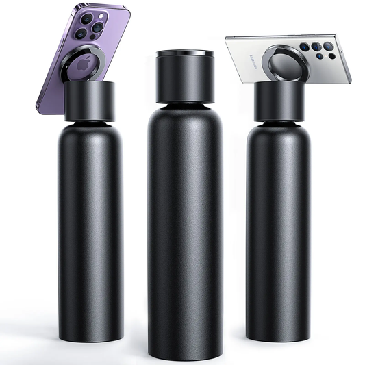 2024 24oz 750ml Multifunction Portable Water Bottle Magnet Top Magnetic Lid Water Bottle Phone Holder