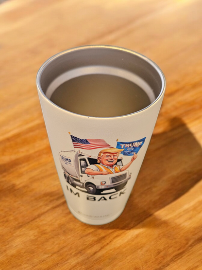 President Trump Garbage Truck 20 oz Stainless Steel Tumbler