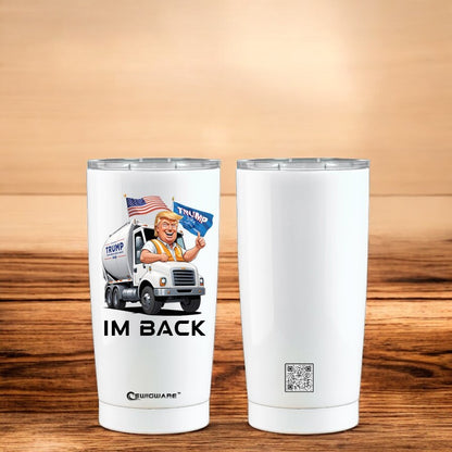 President Trump Garbage Truck 20 oz Stainless Steel Tumbler