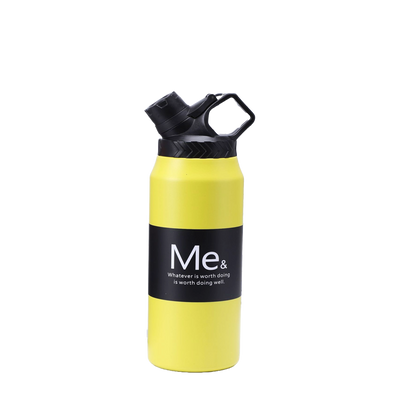 950 ml Large Capacity Stainless Steel Vacuum Cup, Portable Handle, Sports Water Bottle