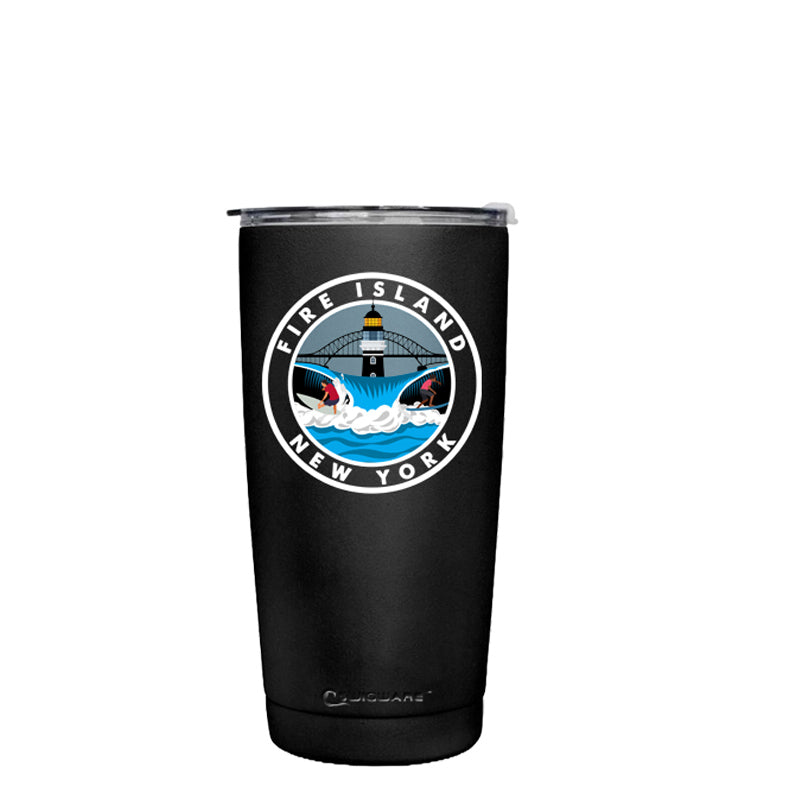 Surf Fire Island NY Stainless Steel Tumbler Black 20 oz