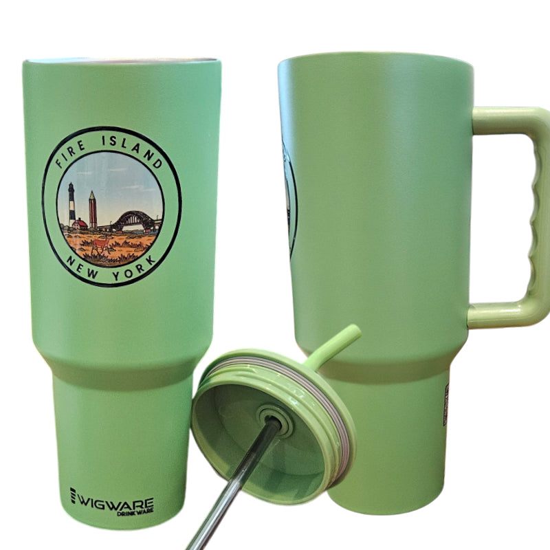40 oz Tumbler Fire Island Bridge Lighthouse Water Tower Staineless Steel 3rd Gen