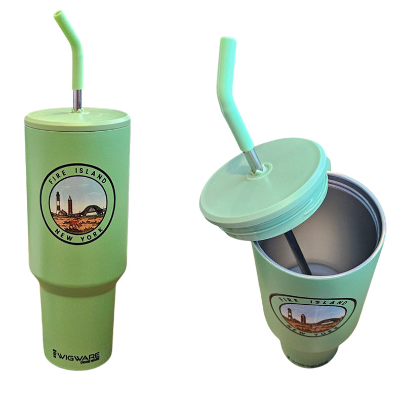 40 oz Tumbler Fire Island Bridge Lighthouse Water Tower Staineless Steel 3rd Gen
