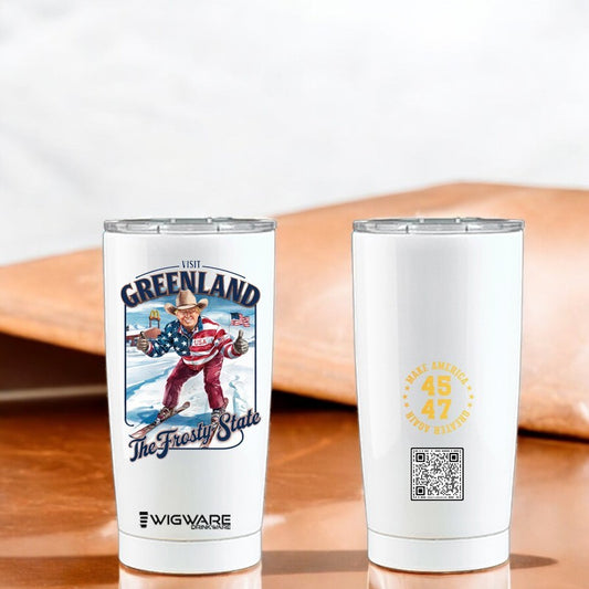 USA Buying Greenland  President Donald Trump 20 oz Stainless Steel Tumbler