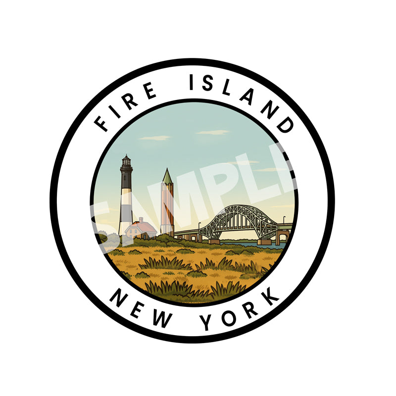 40 oz Tumbler Fire Island Bridge Lighthouse Water Tower Staineless Steel 3rd Gen