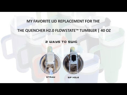 40 oz Tumbler Replacement Lids Clear Plastic Splash Resistant  compatible with Stanley Adventure Quencher Travel Tumbler