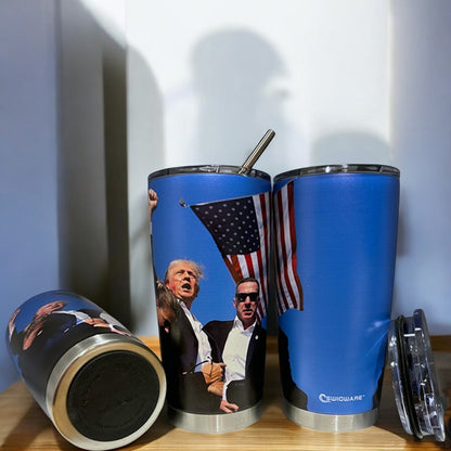 DONALD J TRUMP Assassination Attempt 20 oz Stainelss Steel Tumbler