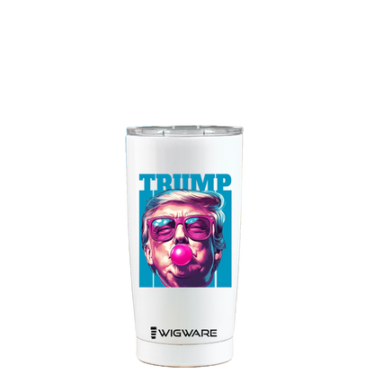 President Trump Blowing Bubble Gum White 20 oz Tumbler