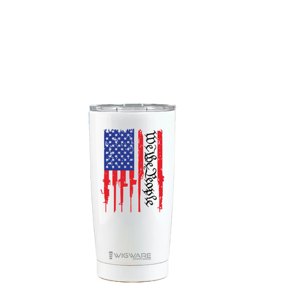 Patriotic We the People Flag with Guns 20 oz Stainless Steel Tumbler